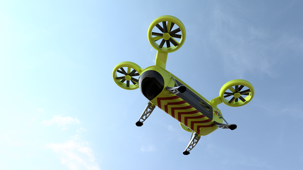 I USA kommer dronetaxi for opptil fire passasjerer innen fem år.
