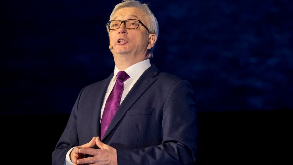 Karl Eirik Schjøtt-Pedersen åpner  Norsk olje og gass sin årskonferanse 2019.