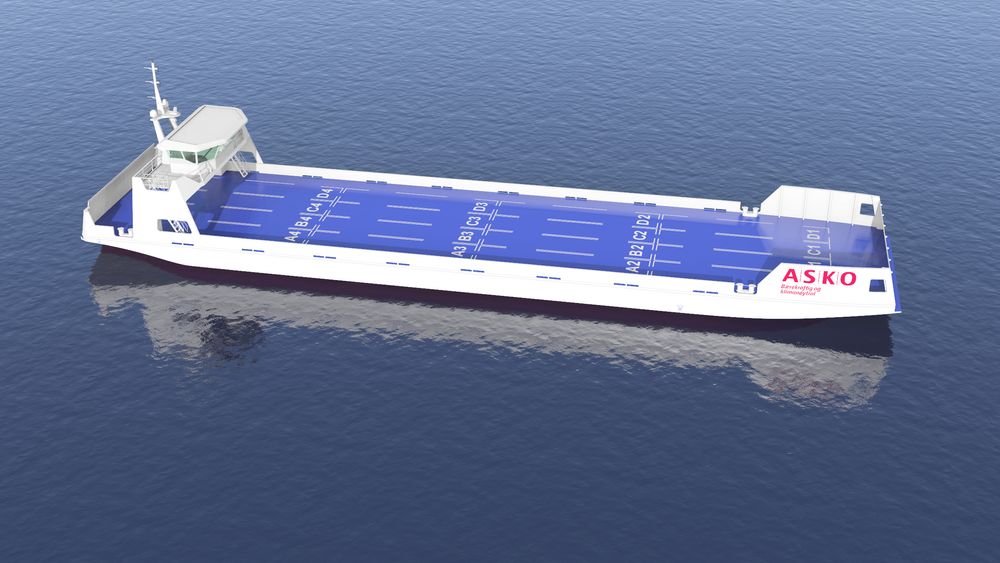 Sjødroner, kaller Asko og Kongsberg Maritime de  autonome og elektriske fraktefartøyene for semitrailere (ro-ro) som skal gå mellom Moss-Holmestrand. 