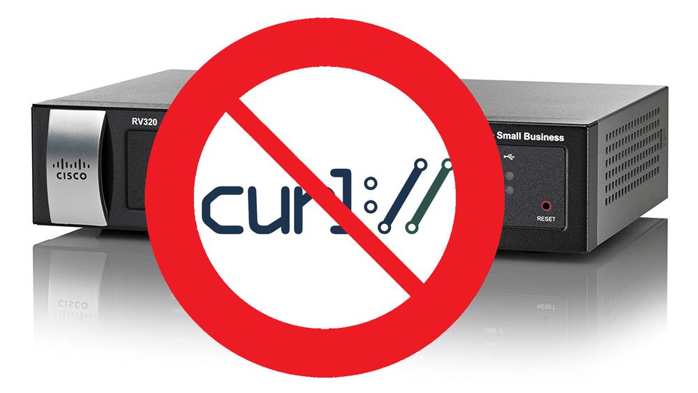 Forsøket på å nekte curl tilgang til webgrensesnittet til Cisco-ruteren RV320 er lite vellykket.