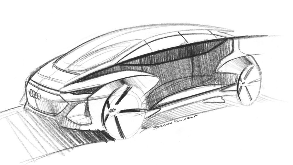 Foreløpig er det bare skisser som er sluppet av konseptbilen som skal vises fram på bilmessen i Shanghai i april.