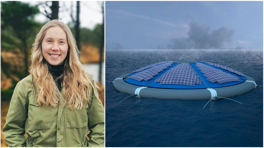 Karoline Sjøen (23) tar master i materialvitenskap for energi og nanoteknologi hos Unitech. Hun skal sørge for at solcellepanel til havs kan rense vekk salt og holde seg rene.