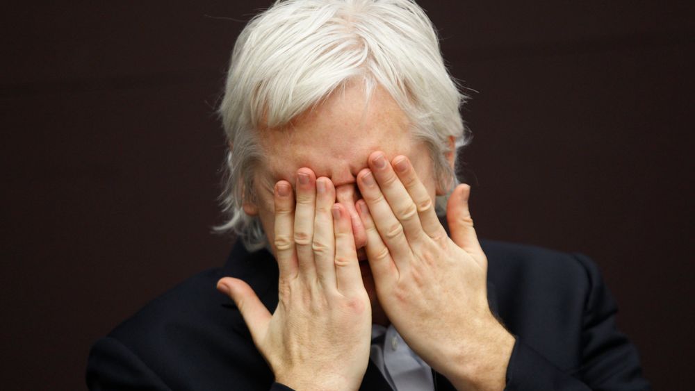WikiLeaks-grunnlegger Julian Assange under en pressekonferanse i London i 2011. 