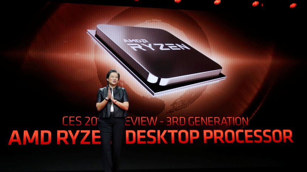AMD-sjef Lisa Su snakket om tredje generasjon av Ryzenprosessoren under CES-messen i januar i år. Den kommer i tredje kvartal.