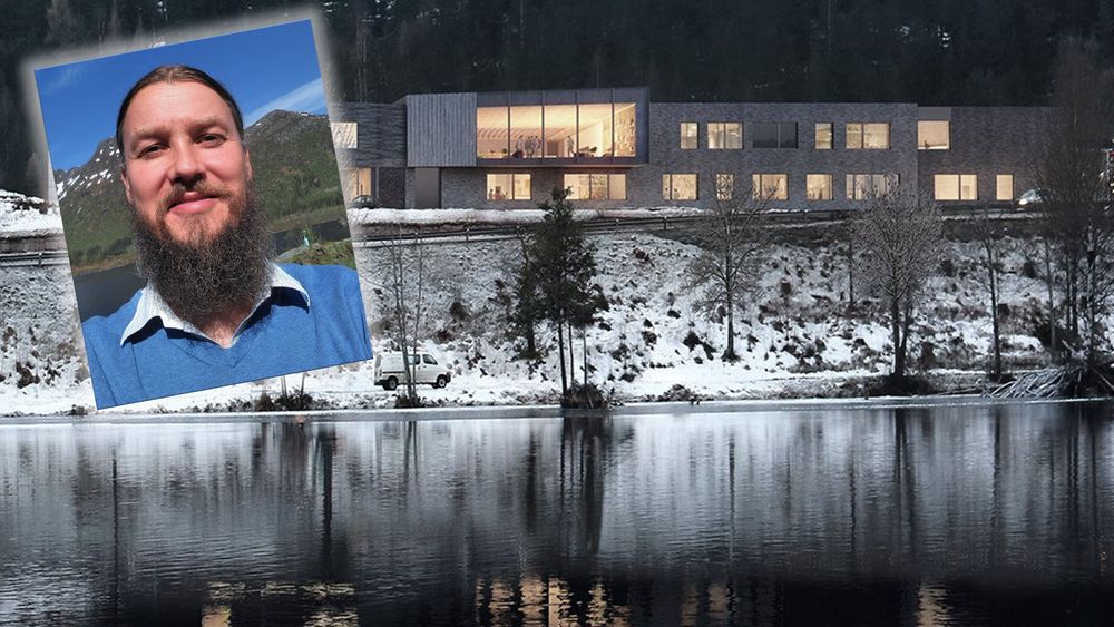 På nye Vestsiden ungdomsskole i Kongsberg har Hallvard Benum fått 15 millioner kroner til å opprette et energilagringssystem for hydrogen.