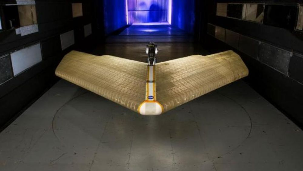 MADCAT-vingen er produsert slik at den akkurat passer inn i NASA Langley Research Centers 4,3 x 6,7 meter store vindtunnel.