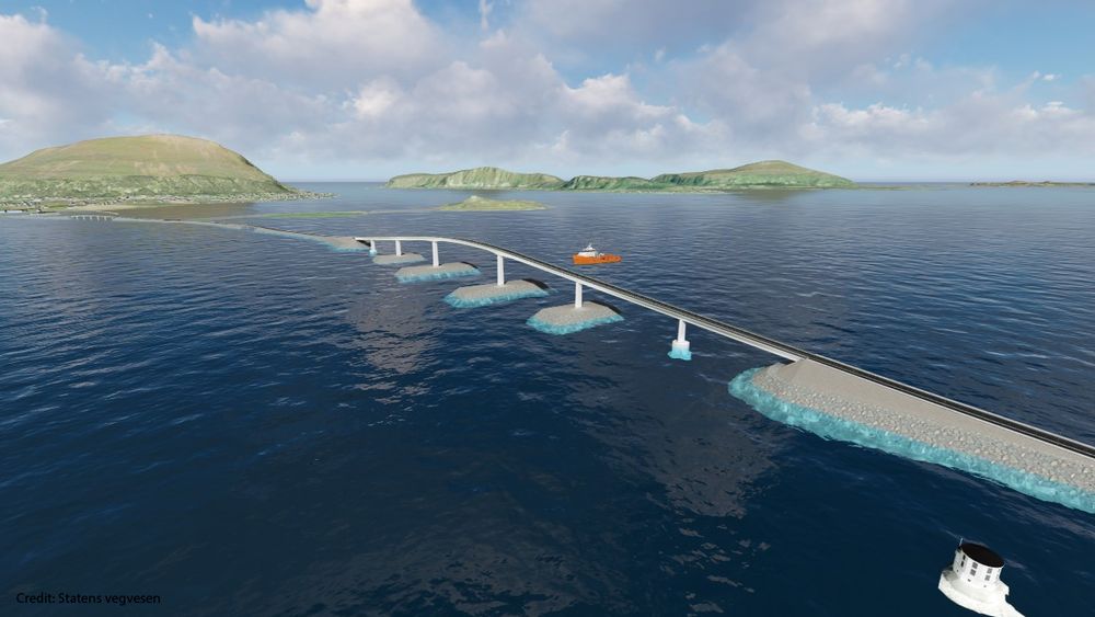 Lepsøybrua blir ei 800 meter lang og 4.000 tonn høybru i stål.