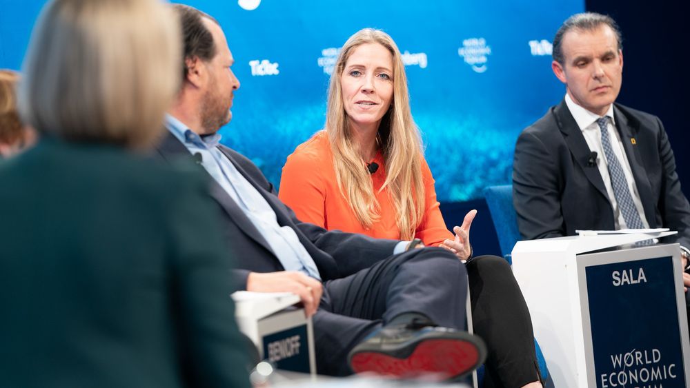 Nina Jensen, her på seminaret «Taking Action for the Ocean» på World Economic Forum i Davos i januar.