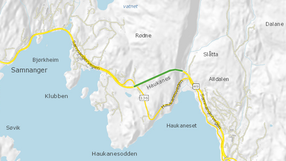 Innerst i Samnangerfjorden ligger Haukanestunnelen.