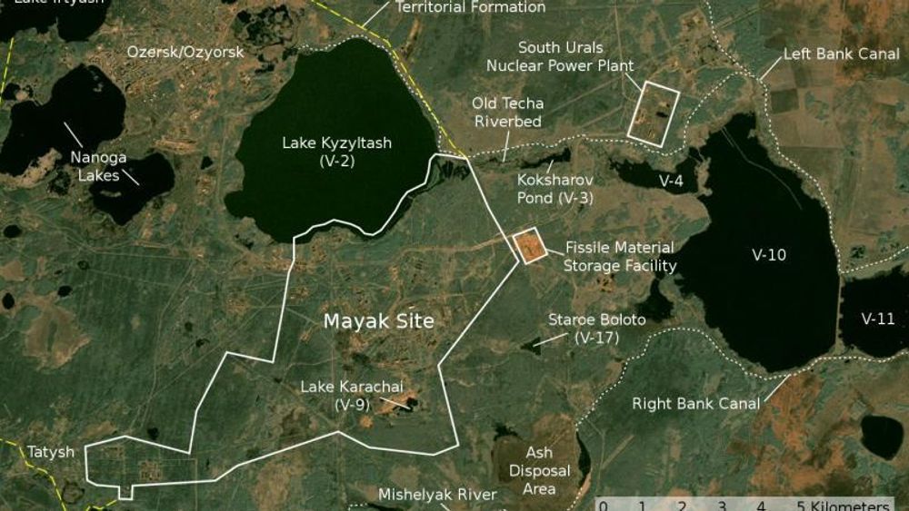 Opparbeidingsanlegget Mayak ligger i Russland i de sørlige Uralfjellene.