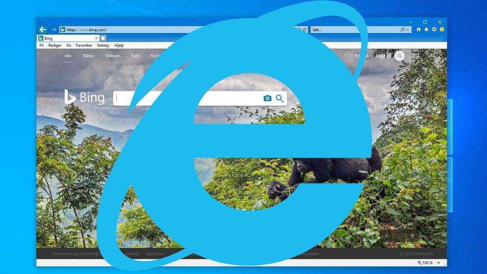 Internet Explorer er i ferd med å bli erstattet, men har ennå en høy markedsandel.