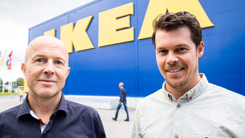 Daglig leder Sjur Usken og salgsdirektør Christian Skaarup Rasmussen håper på flere store avtaler etter at de kan dokumentere energisparing på Ikeas varehus.