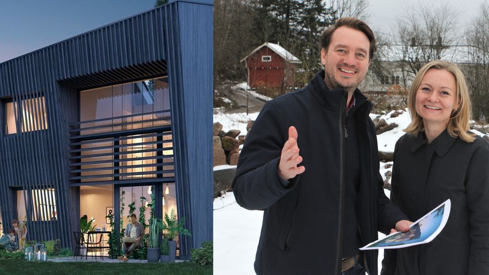Utbyggerne Kjetil og Gro Stake har 50 mål til disposisjon på Åros i Røyken kommune. Lønnsom bærekraft er mottoet.