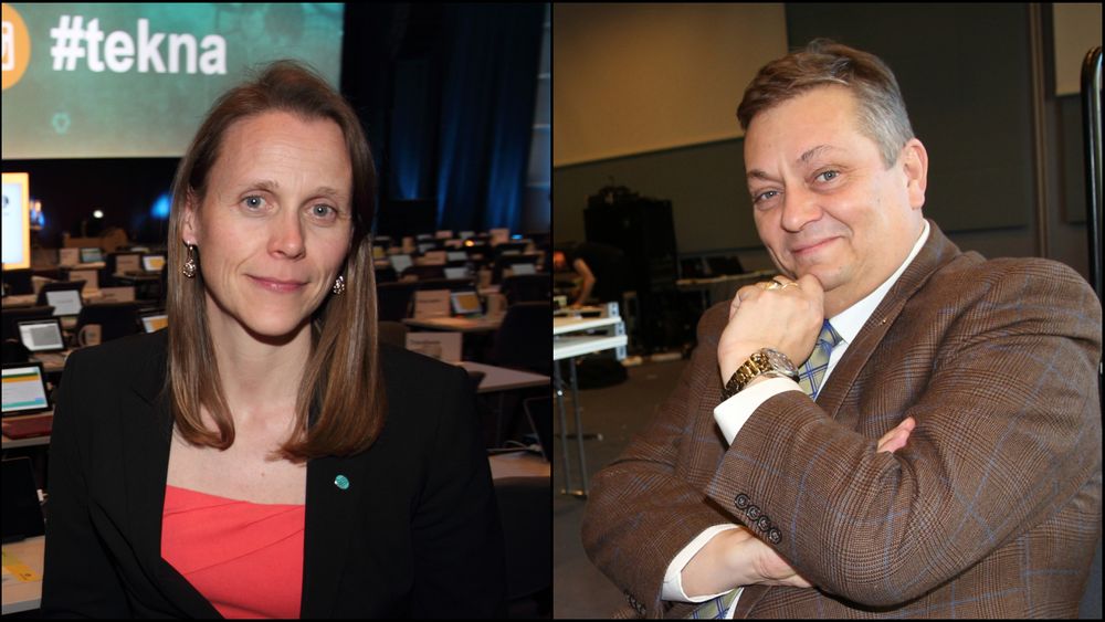 Tekna-president Lise Lyngsnes Randeberg og Nito-president Trond Markussen.