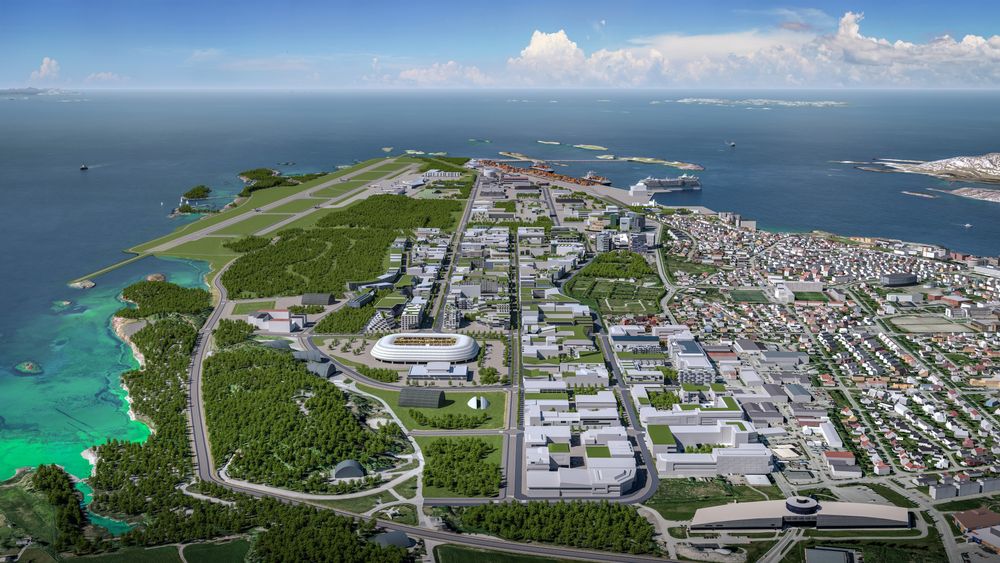 Ny by: Store deler av Bodø kommune er engasjert i planleggingen av den nye bydelen som skal bygges på området til den sivile flyplassen, mens ny flyplass skal bygges der kampflybasen lå tidligere ut mot sjøen.