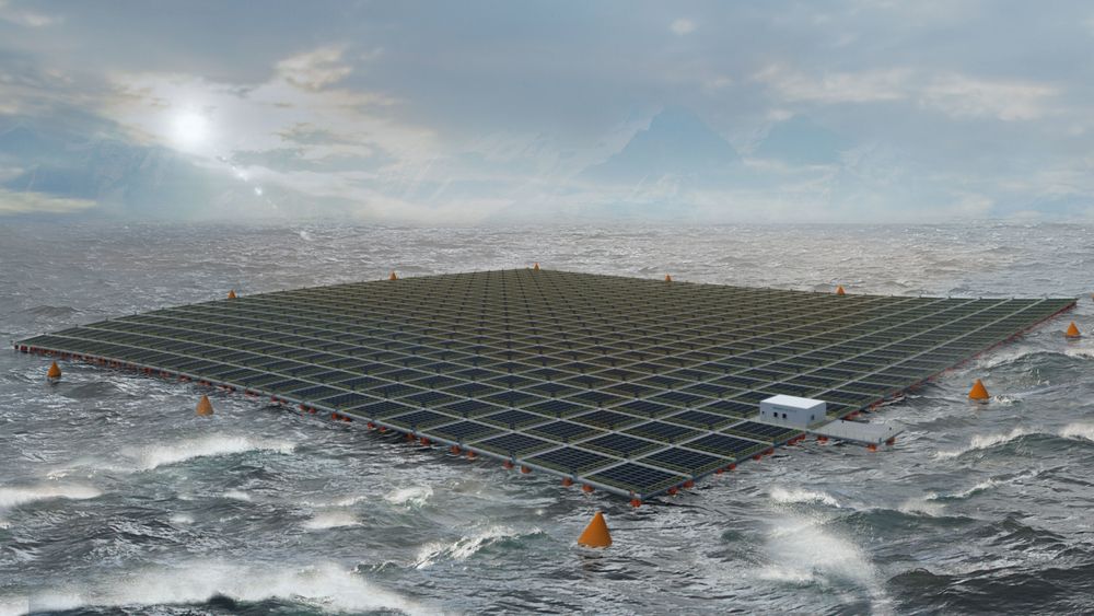 Equnior samarbeider nå med Moss Maritime om å teste ut solcellepanel offshore.
