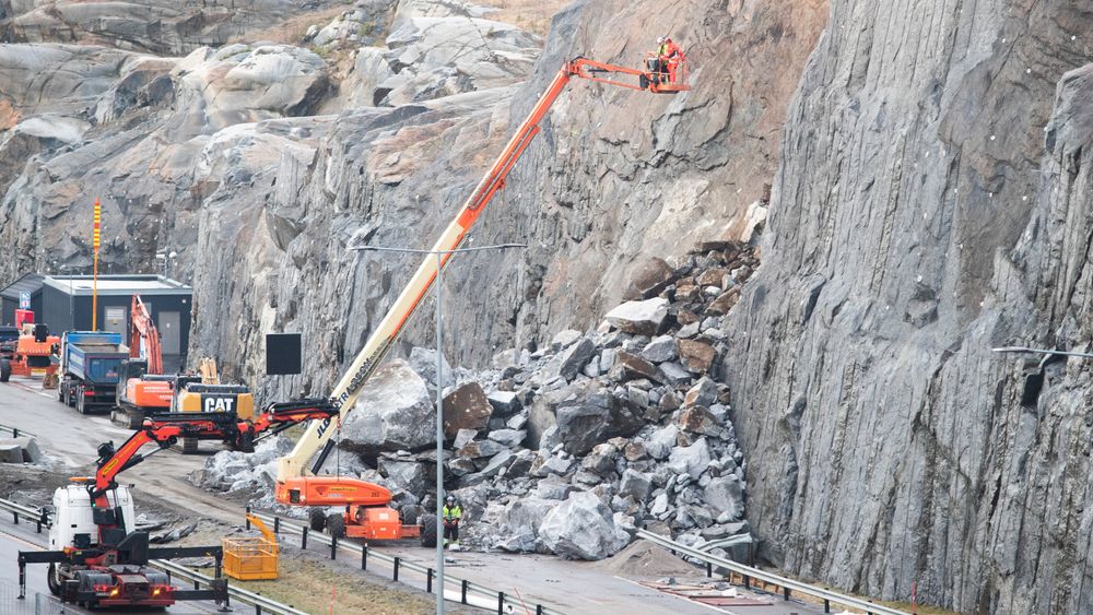 Raset på E18 ved Bommestad i desember 2019.