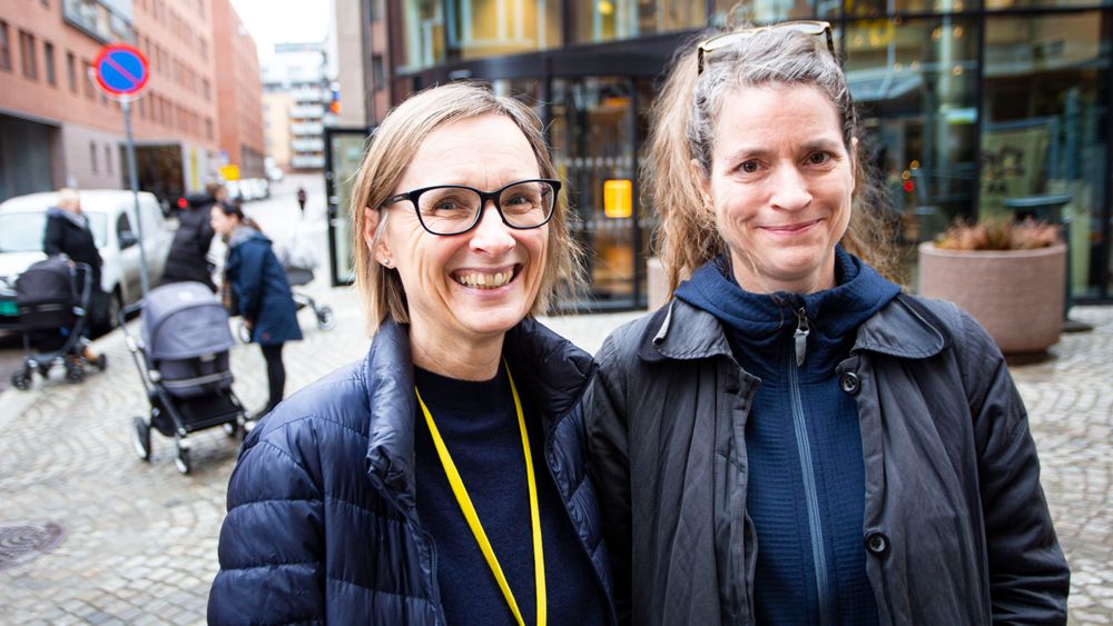 Forskerne Katharina Herlofson og Tale Hellevik fra Velferdsforskningsinstituttet NOVA.