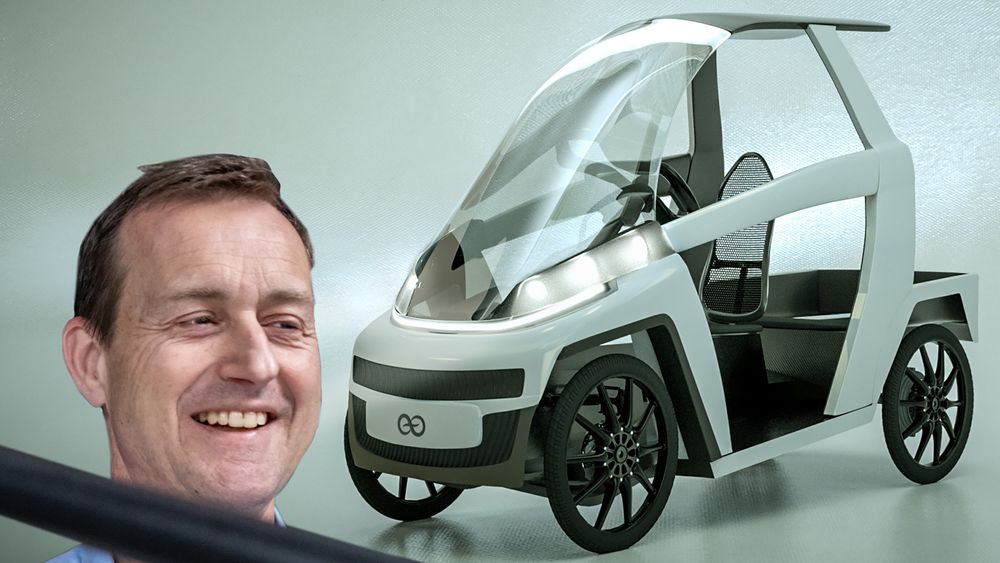 Den nye elsykkelen: På CityQ sitter du beskyttet mot vær og vind. Det meste av mekanikken er fjernet til fordel for en tråkkbar generator, to motorer og et batteri som holder i ti mil. Alt overvåket og oppgradert via nettskyen.
