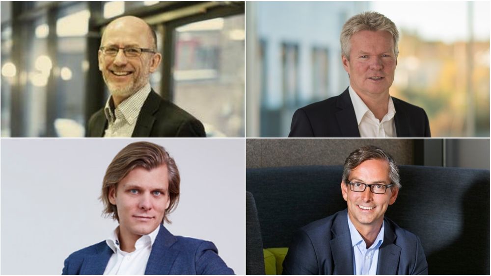 Sverre Hurum i Bouvet, Terje Mjøs i Visolit, Steffen Torp i Visma og Michael Jacobs i Atea.