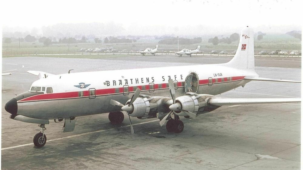 DC-6B-flyet LN-SUB fløy for Braathens SAFE i perioden 1962-1971.