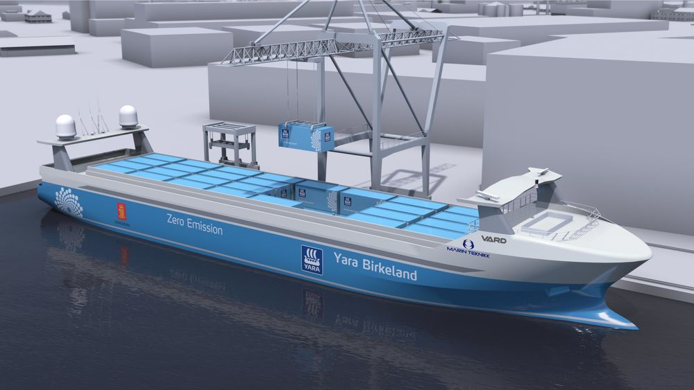 Yara Birkeland er et autonomt konteinerskip som skal gå i skytteltrafikk mellom Herøya og utskipingshavnene i Larvik og Brevik.