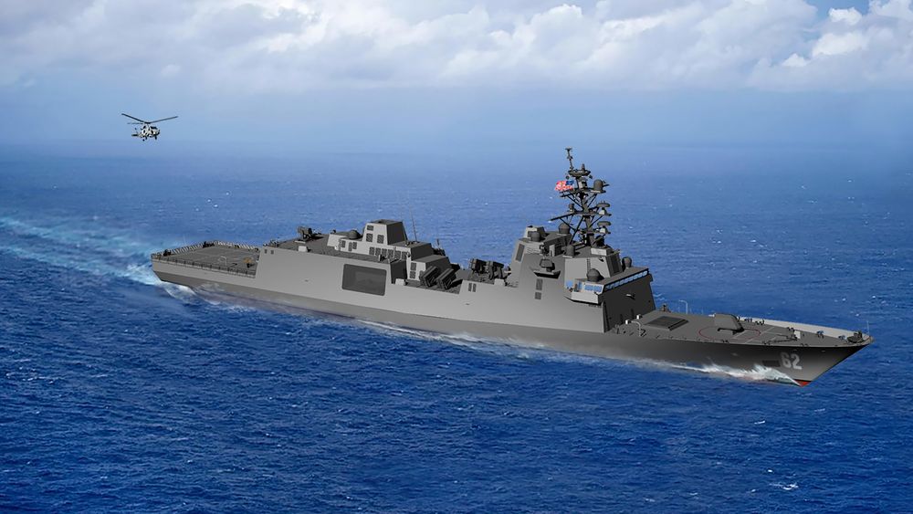 Illustrasjon av US Navys kommende fregatt.