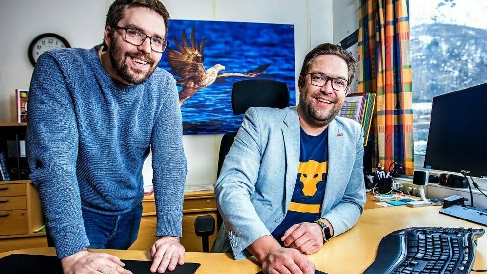 Driftsjef Viktor Basso og markedsjef Kenneth Kuraas i den nord-norske kjøttprodusenten Kuraas.
