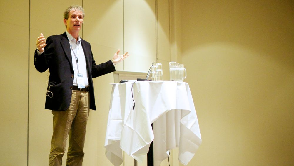 Norfund-direktør, Tellef Thorleifsson på Zerokonferansen i 2012.