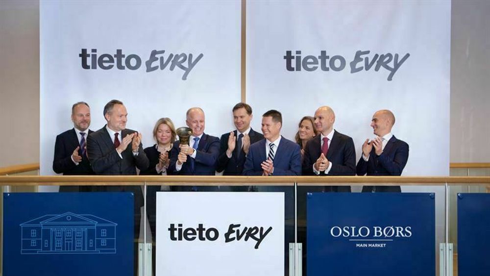 Tietoevry ved konsernsjef Kimmo Alkio da fusjonen formelt var overstått. I desember 2019 var aksjen klar til handel på børsene i Helsinki, Stockholm og Oslo.