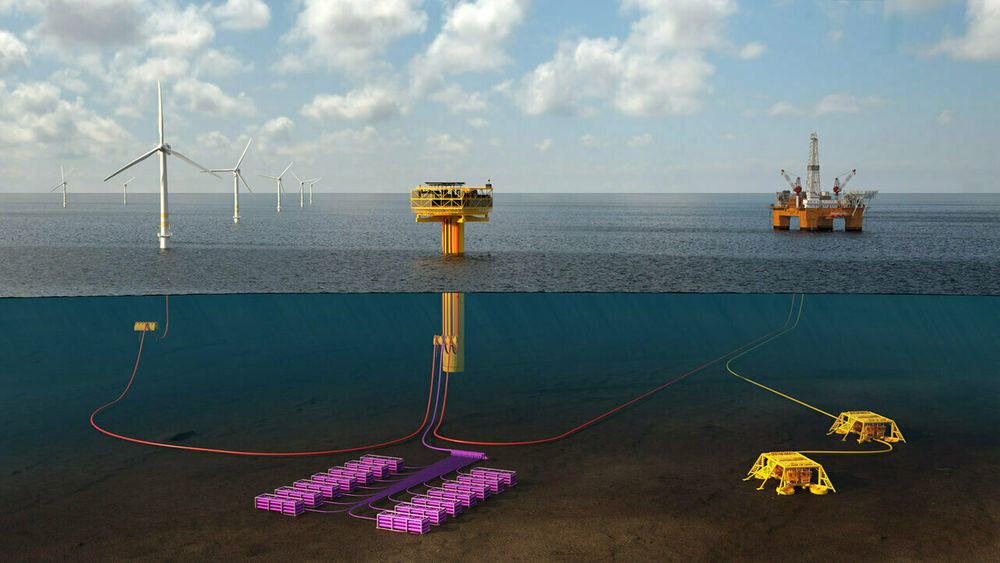 Deep purple-prosjektet til TechnipFMC vil produsere strøm fra havvind til bruk for elektrifisering av plattformer. Ved overskuddsproduksjon brukes elektrisiteten til å produsere hydrogen, som de vil lagre på havbunnen. Ved behov kan den konverteres tilbake.