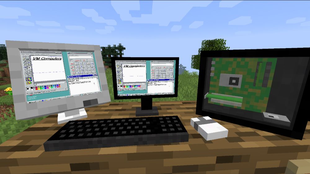 Med «VM Computers»-mod-en kan du bygge fungerende virtuelle maskiner i Minecraft. 