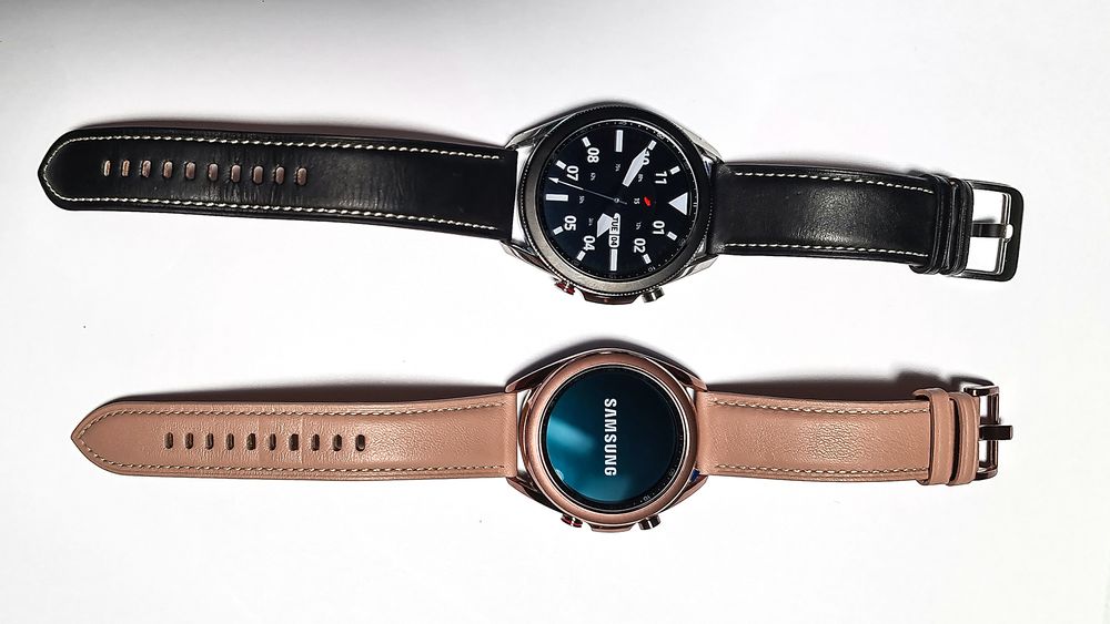 To modeller: Samsung Galaxy Watch3 kommer i to utgaver. En som er 41 mm i diameter og en litt større en med en diameter på 45 mm. Begge er betydelig oppgradert på sensorsiden.