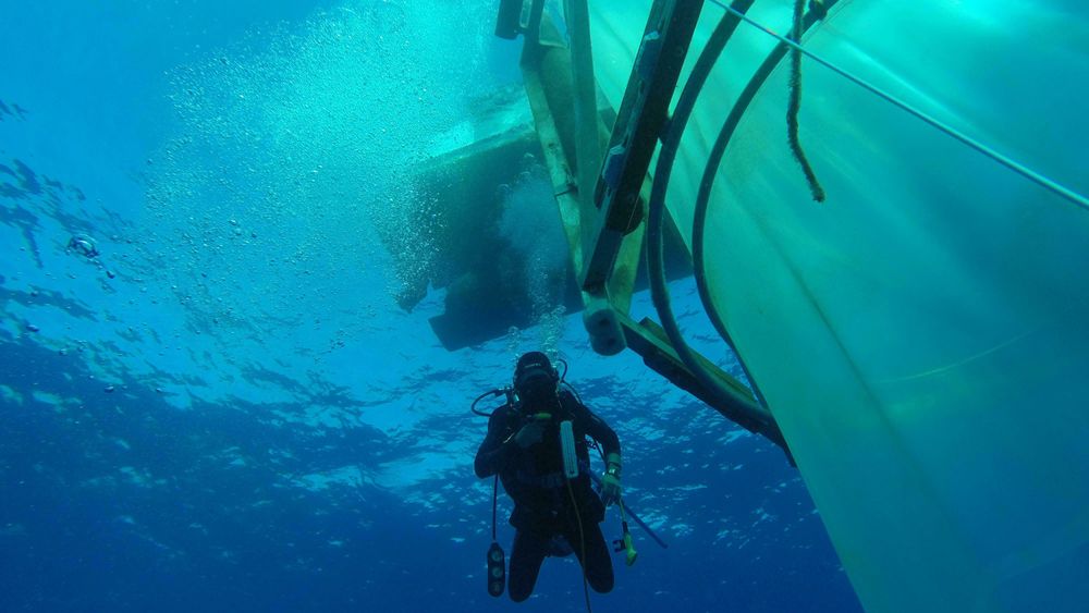 Kiel Cosmos offshore Mesocosms er en av tankene hvor det skal testes mulige effekter og bieffekter av å gjøre havet mer basisk.