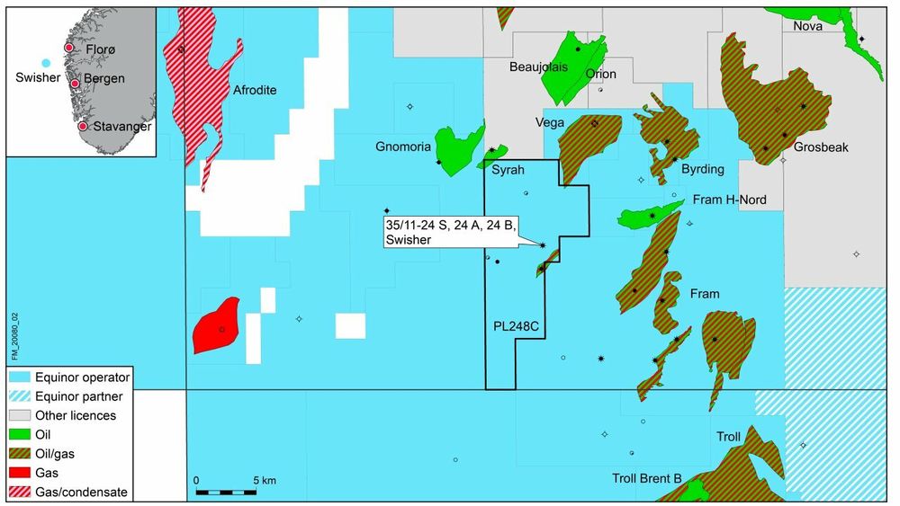 Equinor har funnet olje og gass i nærheten av Fram-feltet i Nordsjøen.