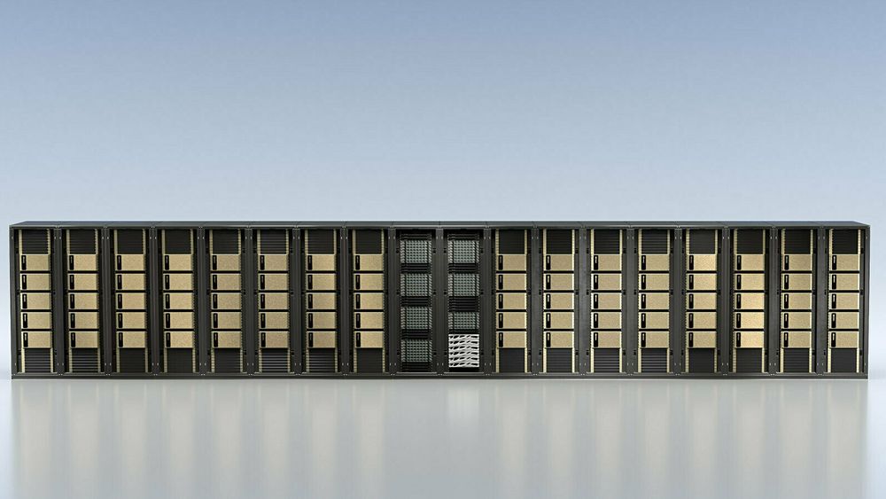 Det er en slik Nvidia DGX SuperPOD som skal installeres ved Linköpings universitet, men den svenske maskinen vil bestå av 60 servere, ikke 80 som denne.