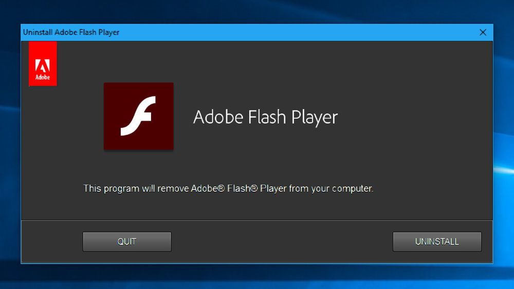Nå kan du avinstallere Flash Player som følger med Windows. Verktøyet ser riktignok ikke helt slik ut.