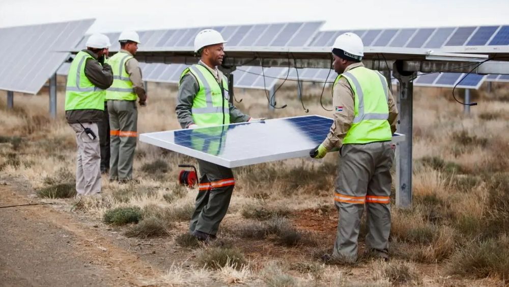 Hva kan norske selskaper og statlig kapital utrette i fornybarsektoren? Her fra Scatecs solkraftanlegg Linde, Sør-Afrika.
