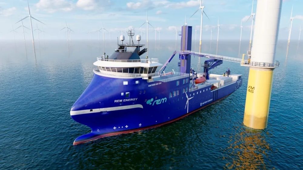 REM Offshore har bestilt et havvind serviceskip med Havyard 833 SCV design. Skipet får sengeplass til 99 og "walk to work"-gangvei fra SMST for servicepersonell. 