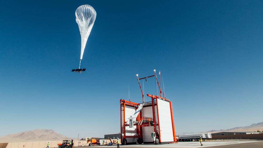 Project Loon-ballong på vei opp. Ballongene kunne tilby dekning over et område på mer enn 11.000 kvadratkilometer.