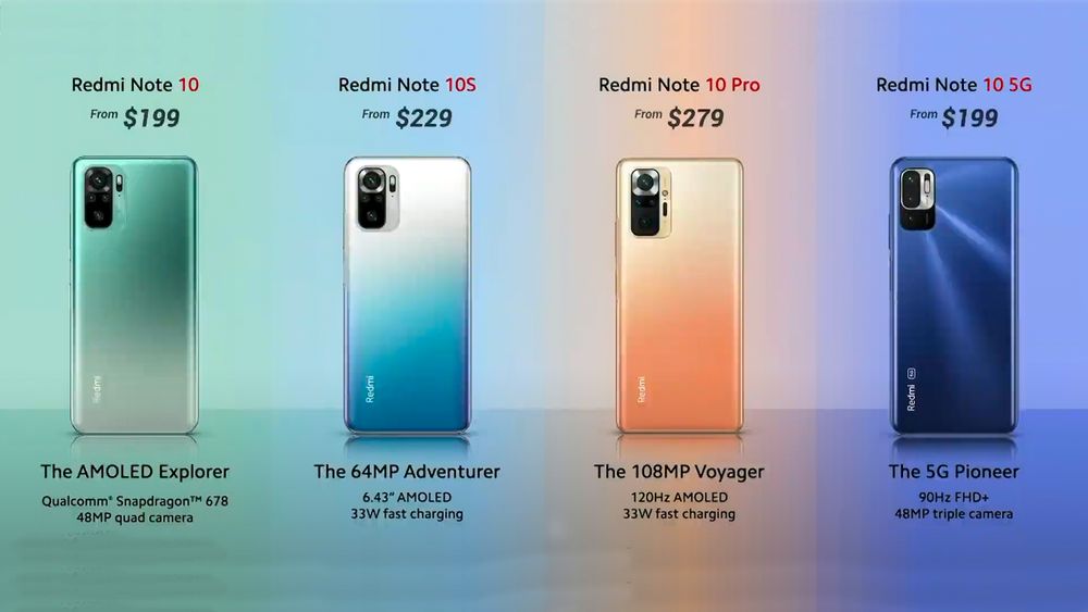 Ny lineup i mellomsegmentet: Xiaomis nye Redmi Note 10 mellomsegment-telefoner har svært gode spesifikasjoner til prisen de skal selges for.