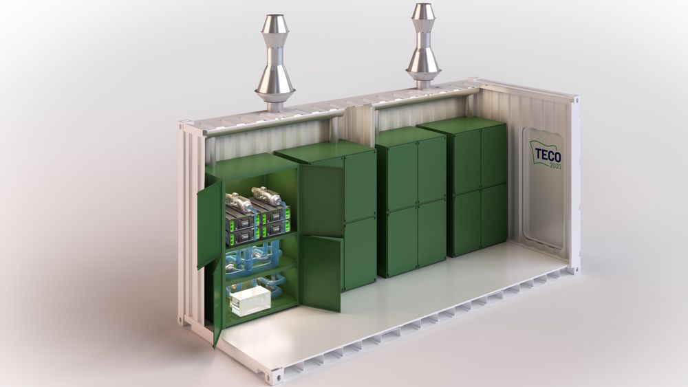 Brenselcellene kan leveres i konteinere til byggeplassen, hvor det også vil utstasjoneres hydrogentanker.