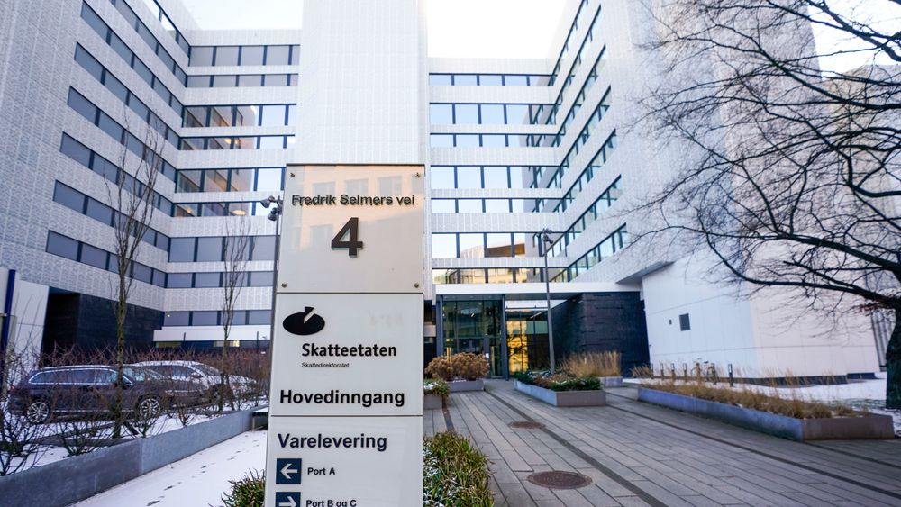 Inngangen til Skatteetaten ved Helsfyr i Oslo. Etaten skal snart inngå rammeavtaler om IT-konsulenter til opptil fire milliarder kroner.