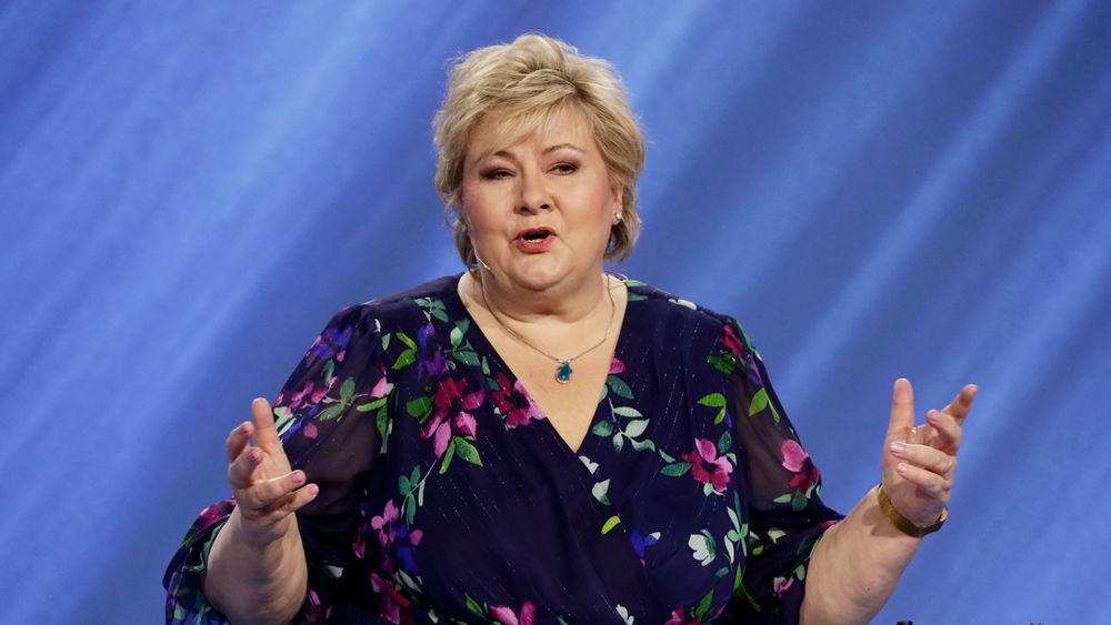 Statsminister Erna Solberg tok til orde for et eksportløft for IKT-næringen fredag under åpningen av Høyres landsmøte.