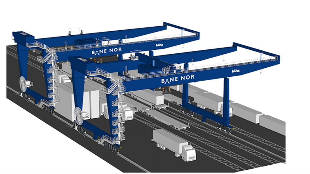 To nye, halv-automatiserte kraner er ventet til Alnabru godsterminal i Oslo i 2022.