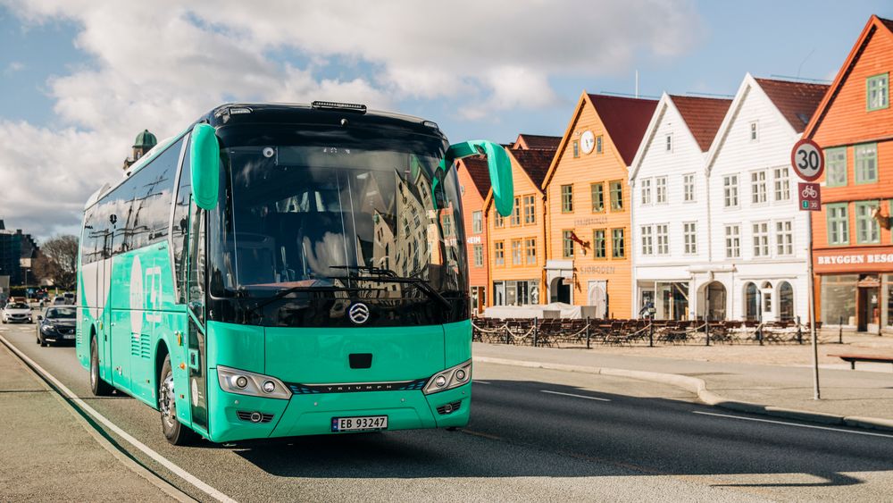 Transportselskapet Tides nye turbuss med base i Bergen er en av Norges første helelektriske.