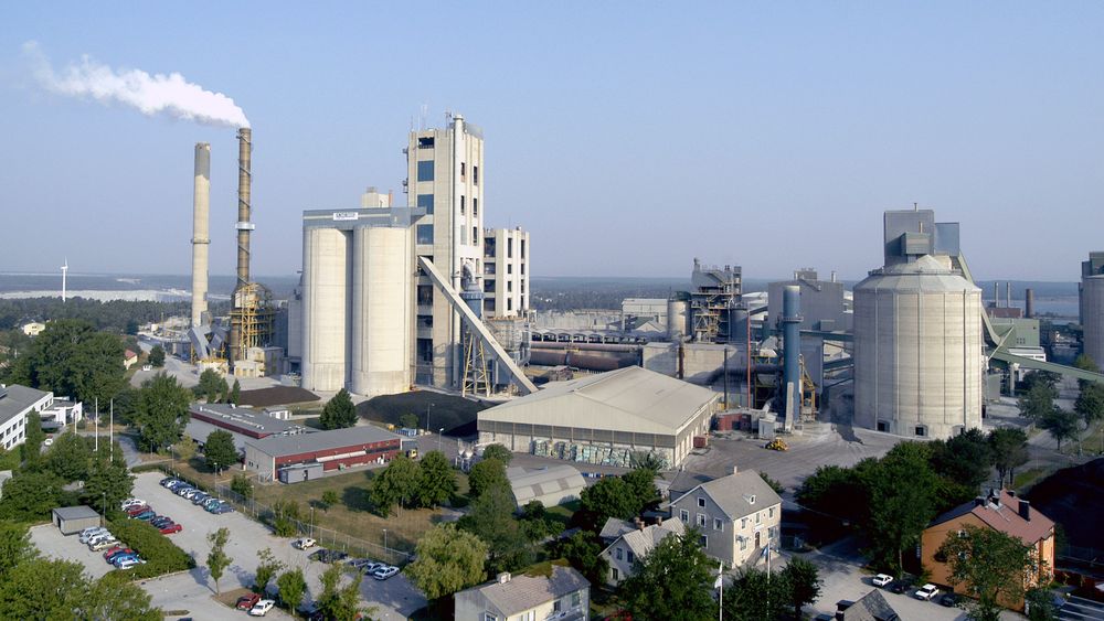 Cementa vil fange 1,8 millioner tonn CO2 i året fra sementfabrikken i Slite på Gotland.