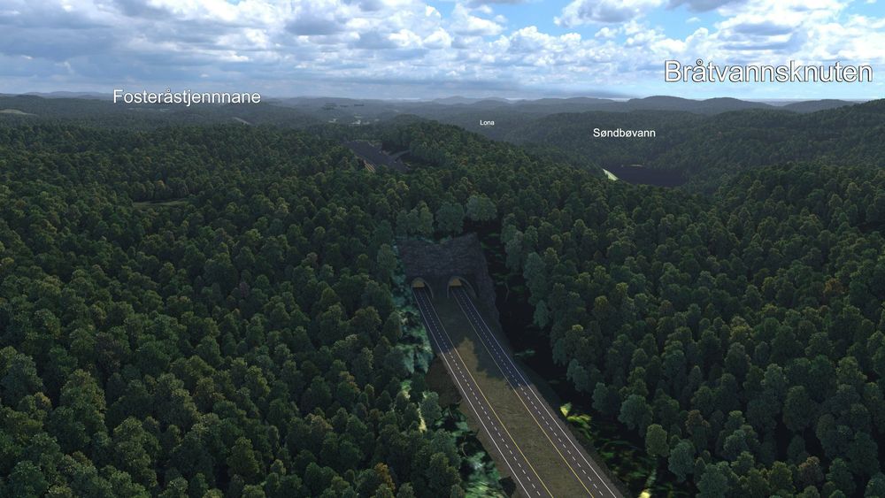 Illustrasjon tunnel Kragerø som er en av de seks kommunene som inngår i plansamarbeidet for ny E18 Tvedestrand-Bamble