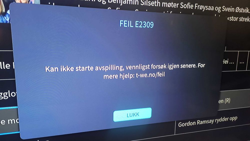 – Kan ikke starte avspilling, er beskjeden kundene får når de forsøker å åpne et program i T-We-tjenesten.
