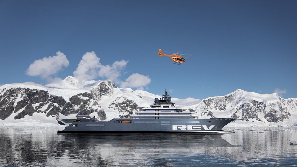 REV – et svært avansert og luksuriøst skip som blir en krysning av forskningsskip og ekspedisjonsfartøy for velstående filantroper. 